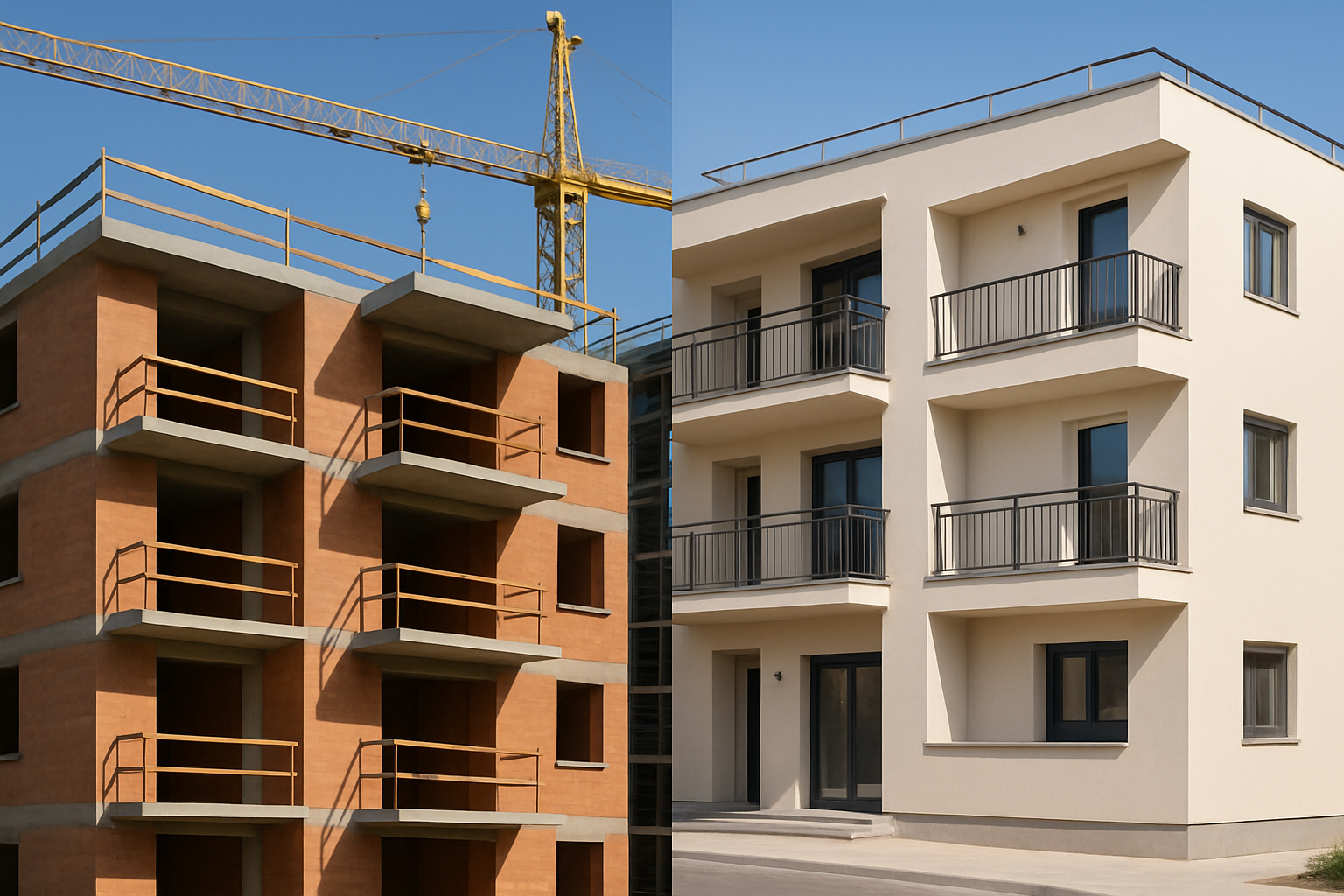 Ejecución de obra nueva con estructura de hormigón